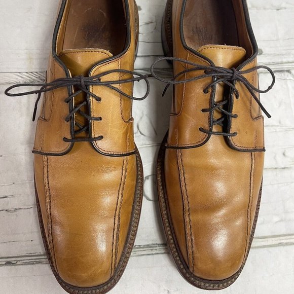 Allen Edmonds Hillcrest Oxford Shoes 20608 Leather Tan Brown Men\'s Sz 10 A - EUC main image 6